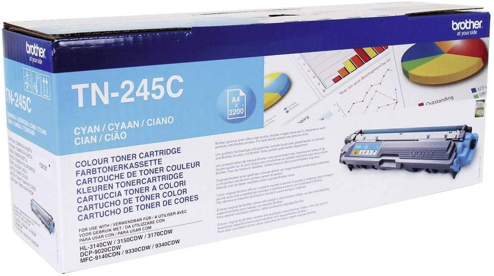 Brother Original Jumbo-Tonerkassette TN-245C cyan (für Brother HL-3140CW, HL-3150CDW, HL-3170CDW, DC