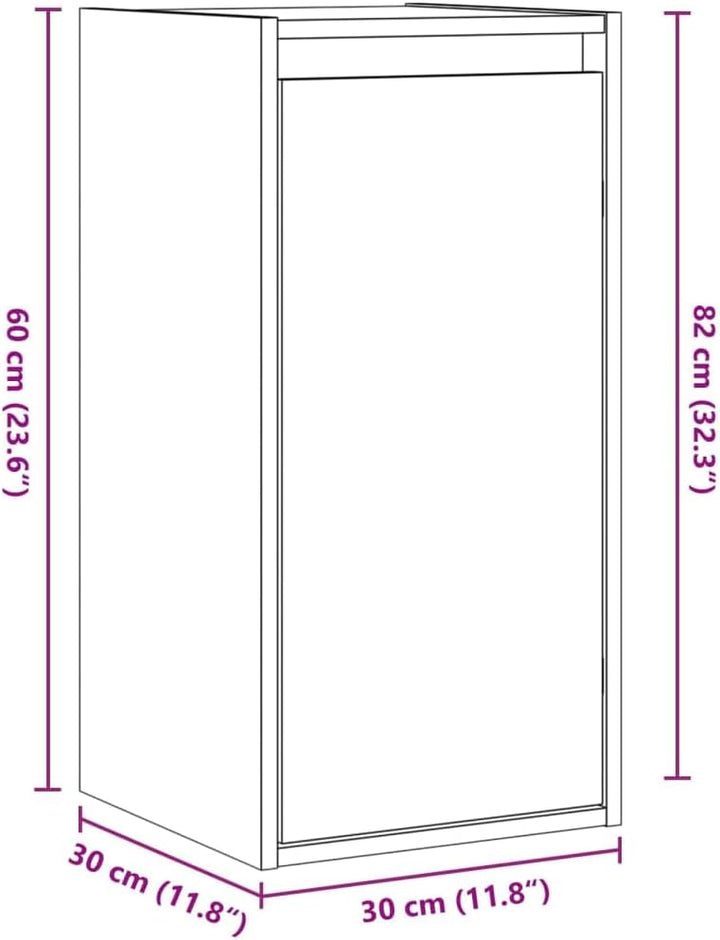 vidaXL 2X Massivholz Kiefer Wandschrank Hängeschrank TV Schrank Fernsehschrank Lowboard Fernsehtisch