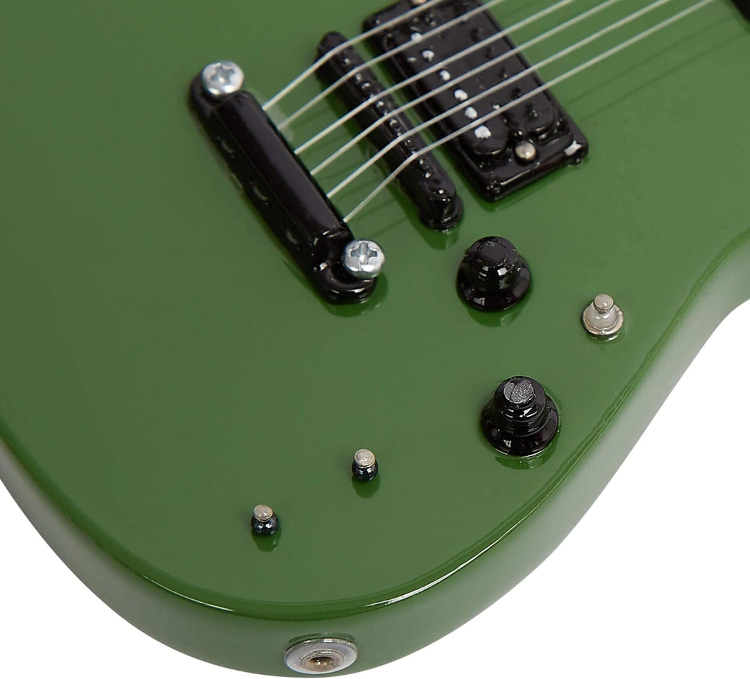 Matt Bellamy Miniatur-Gitarren-Nachbildung – Musikgeschenke – Handgefertigte Ornamentskala 1/4 – ink