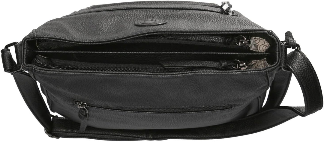 Rieker Damen H1481 Umhängetasche Schwarz, Schwarz