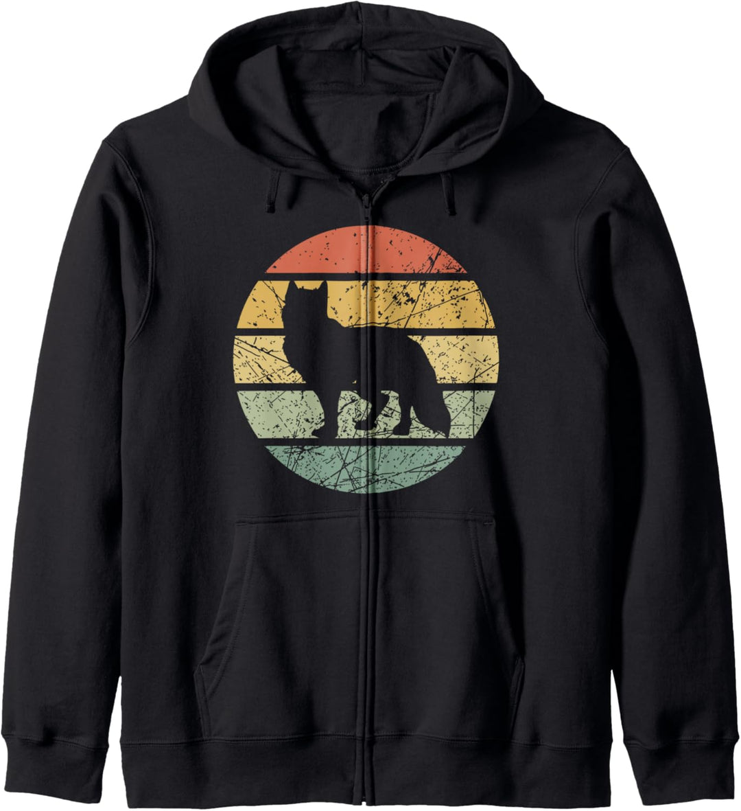 Fuchs Retro Vintage Füchse Tiere Fuchsfreunde Kapuzenjacke