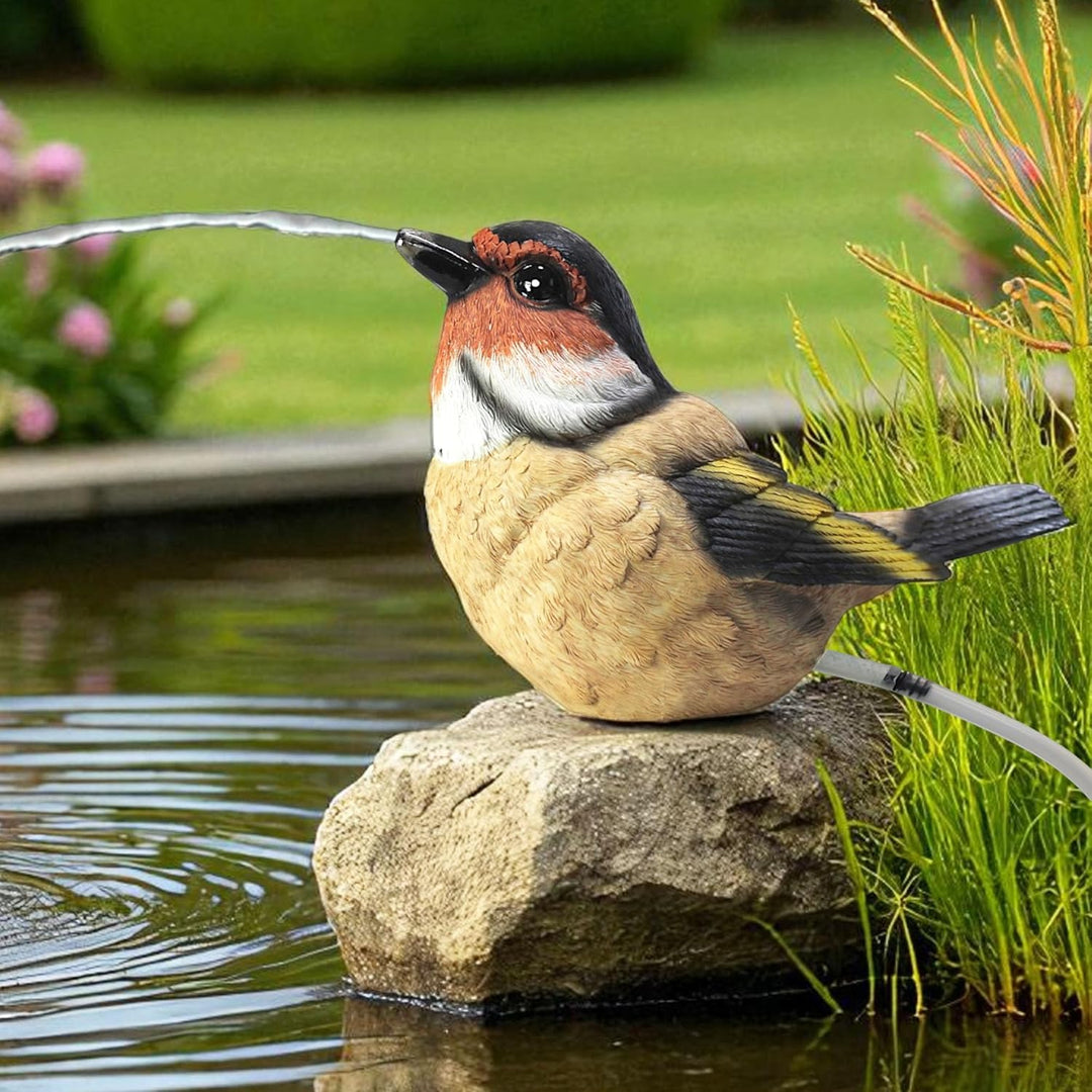 Arnusa Solar Wasserspeier – Teichfigur mit Solarpumpe & Wasserspiel – Gartendeko aus Polyresin reali