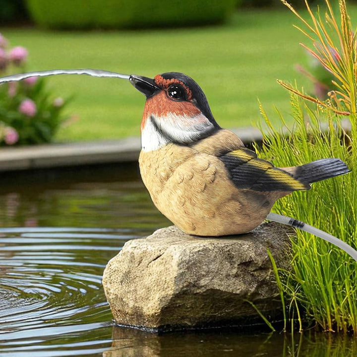 Arnusa Solar Wasserspeier – Teichfigur mit Solarpumpe & Wasserspiel – Gartendeko aus Polyresin reali