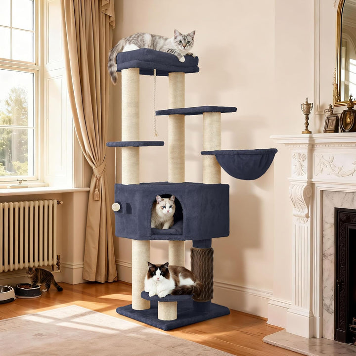 YITAHOME Kratzbaum, Katzenkratzbaum, für Grosse Katze, Katzenbaum, Katzenbürsten, 11 cm Dicke Stämme