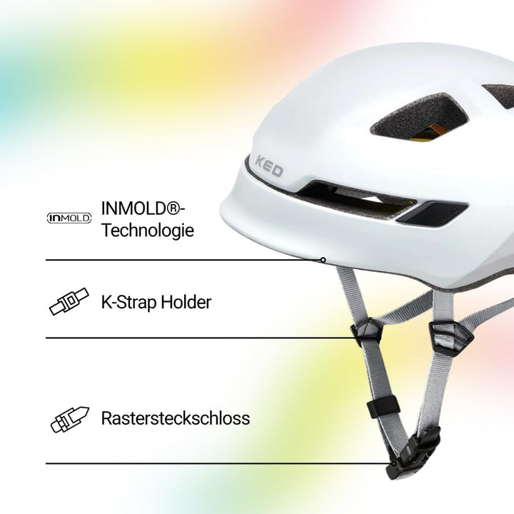 KED Pop MIPS Kinder Fahrrad Helm schwarz/weiss 2023 Weiss M (52-56cm), Weiss M (52-56cm)