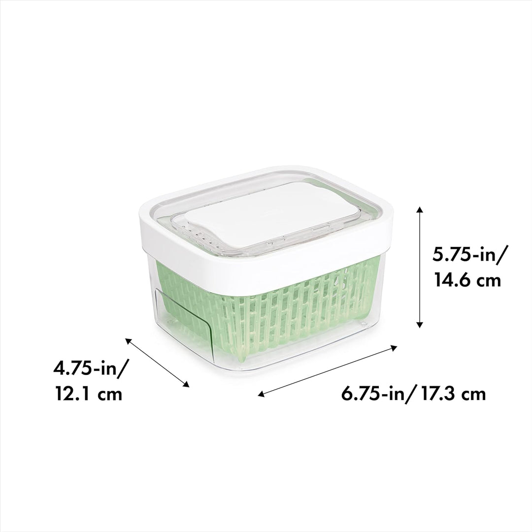 OXO Good Grips Greensaver-Frischhaltebox mit Deckel und Lüftung, 1,5 L | Funktionales Design, komfor