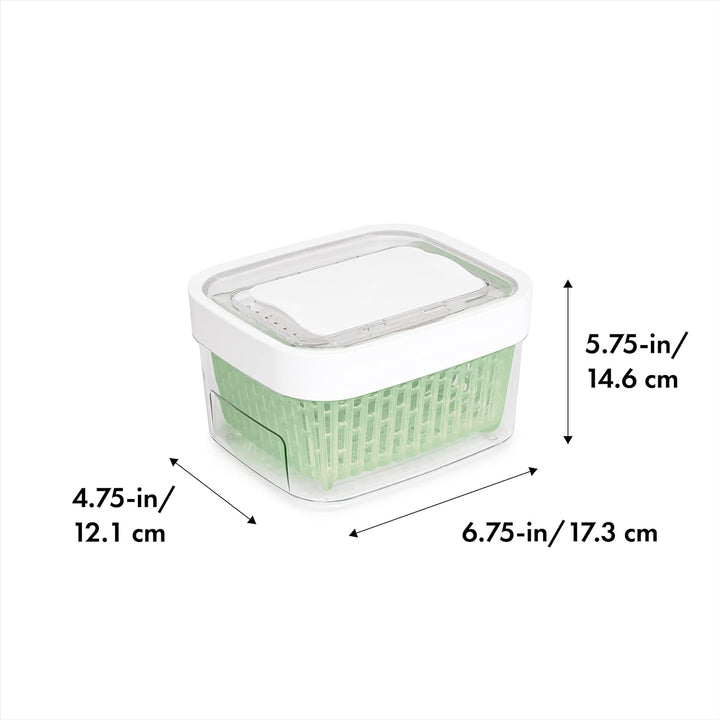 OXO Good Grips Greensaver-Frischhaltebox mit Deckel und Lüftung, 1,5 L | Funktionales Design, komfor