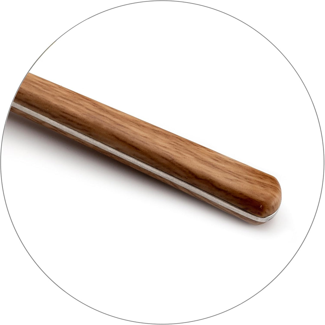 Amefa Bosquet Besteck-Set, 24-teilig, Edelstahl 18/0, Holzgriff, spülmaschinengeeignet