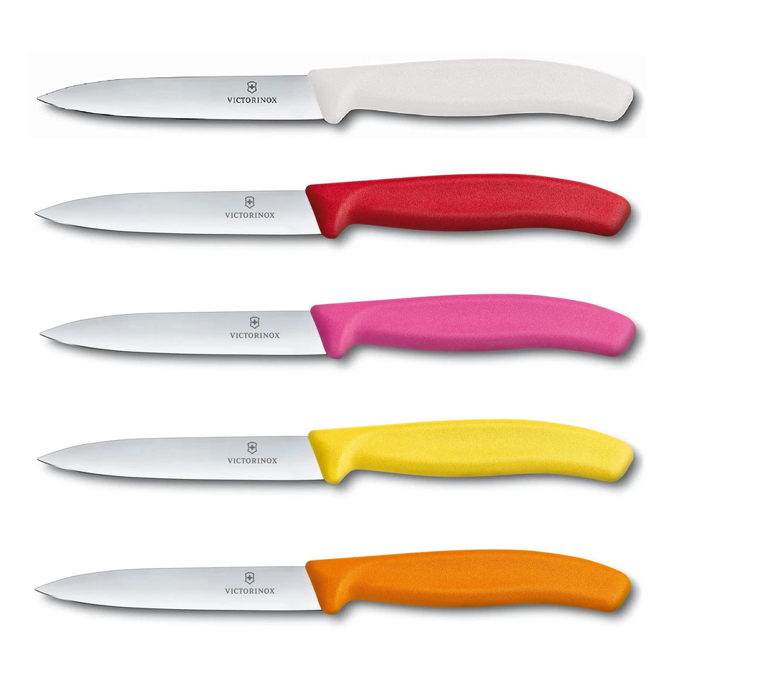 Victorinox Gemüsemesser Tomatenmesser Swiss Classic 10 cm (5er Set Bunt gemischt), Multicolor, 5er S