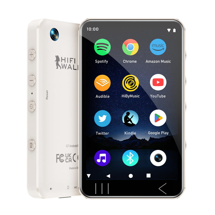 HIFI WALKER G7 MP3-Player mit Bluetooth & WLAN, Android 13, 144 GB Speicher, 3 GB RAM, 4-Zoll HD-Tou