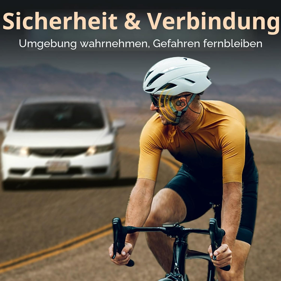 Ortizan Knochenschall Kopfhörer Bluetooth 5.3, Open Ear Bone Conduction Headphones Kabellos, IPX6 wa