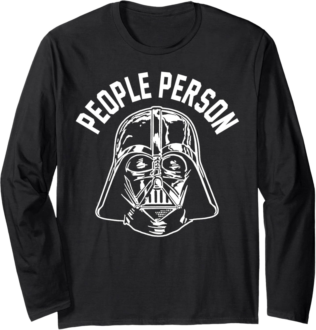 Star Wars Darth Vader Super Simple Outlined Portrait Langarmshirt