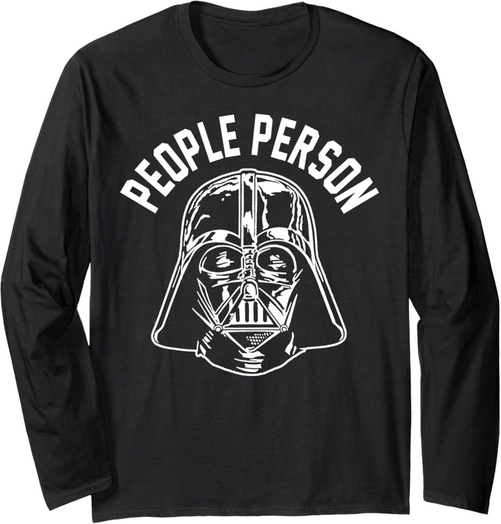 Star Wars Darth Vader Super Simple Outlined Portrait Langarmshirt