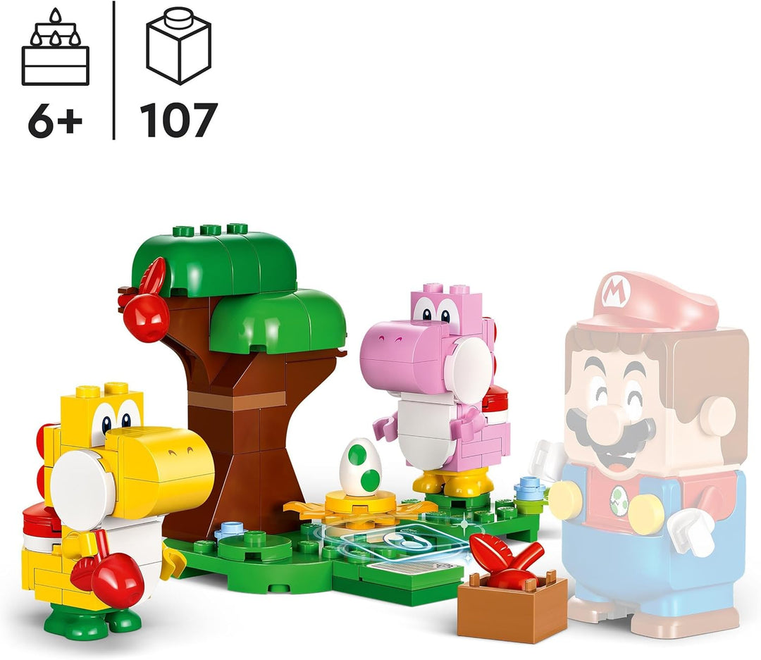 LEGO Super Mario Yoshis Wilder Wald – Erweiterungsset, Spielzeug mit 2 Yoshi-Figuren aus Steinen für
