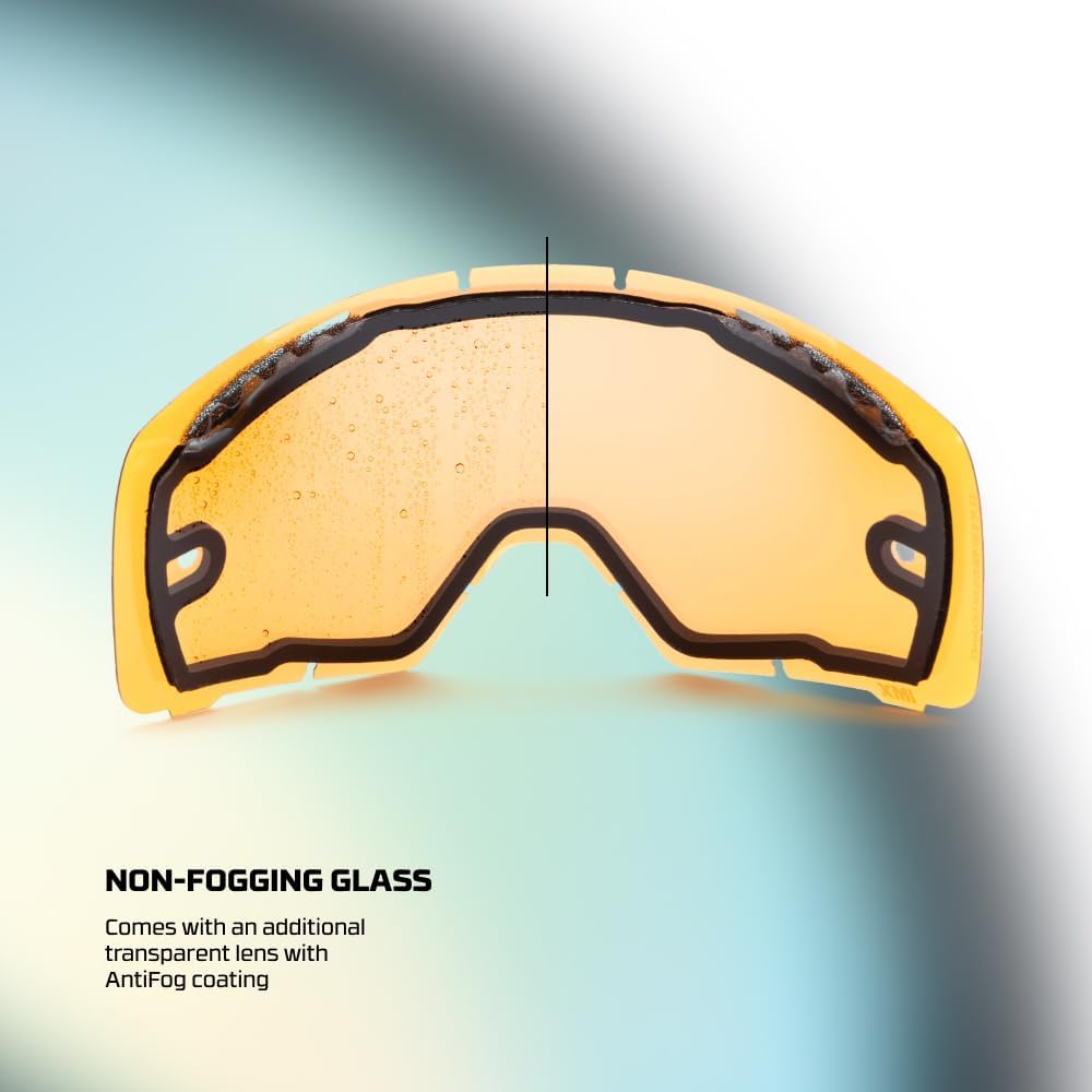 IMX RACING Endurance Motorradbrille | Dreilagiger Schwamm | DualLens Kratzfeste AntiFog-Beschichtung