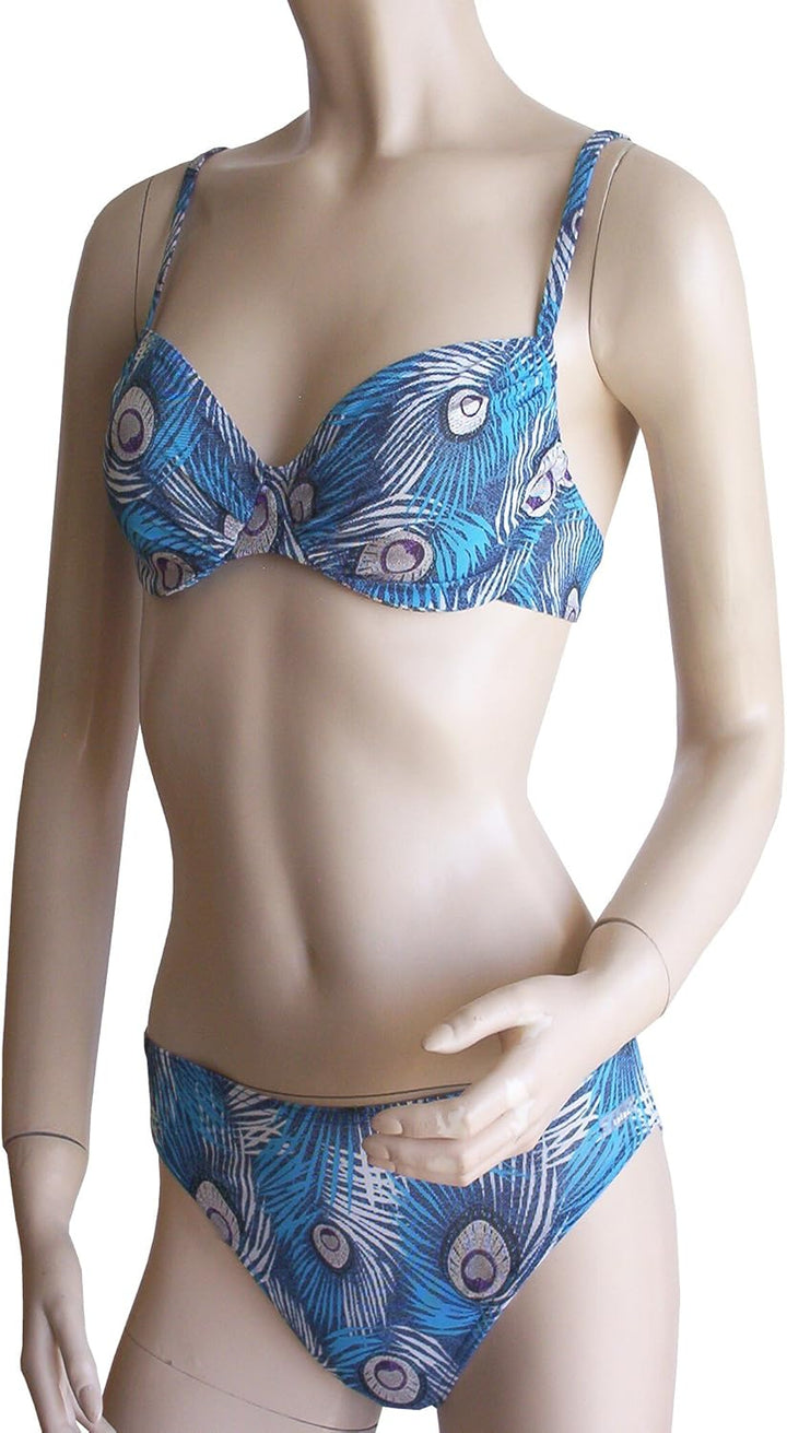 Solar Tan Thru Bügel-Bikini 122189 in orange oder blau 38 Blau, 38 Blau
