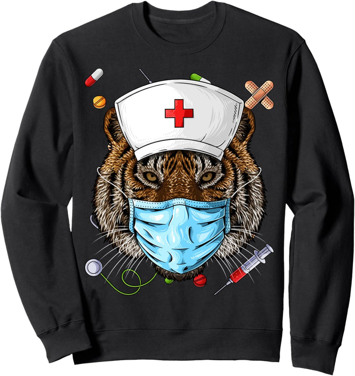 Tiger Nurse RN Lustige ER Krankenpflegeschule Abschluss Sweatshirt