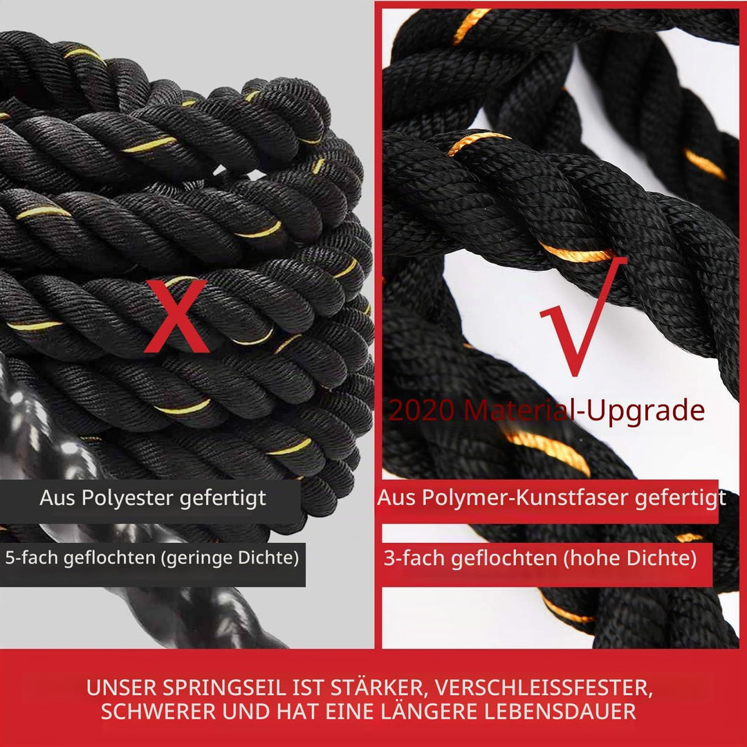 Schweres Springseil für Fitness, 0,9 kg/1,4 kg/2,3 kg, gewichtetes Springseil, Erwachsene, Männer/Fr