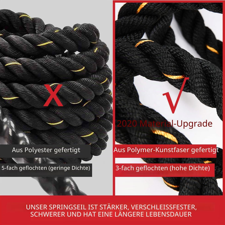 Schweres Springseil für Fitness, 0,9 kg/1,4 kg/2,3 kg, gewichtetes Springseil, Erwachsene, Männer/Fr