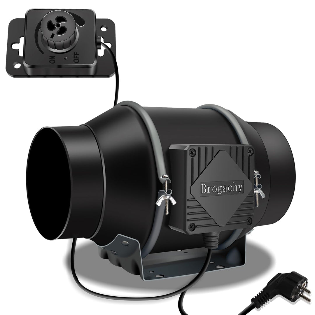 Brogachy 150mm Regelbar Rohrventilator mit Dreiphasiger EC-Motor, Abluftventilator mit 65 W und 684