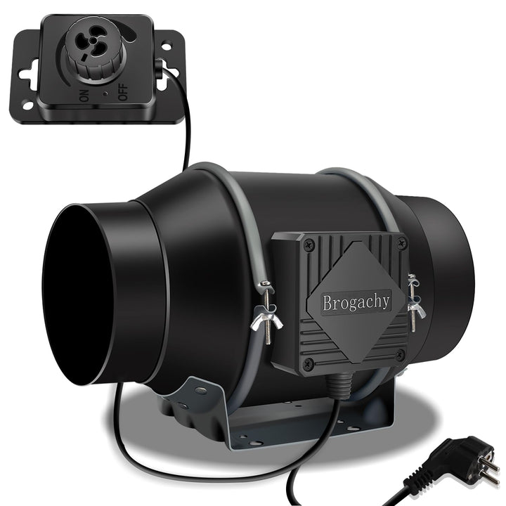 Brogachy 150mm Regelbar Rohrventilator mit Dreiphasiger EC-Motor, Abluftventilator mit 65 W und 684
