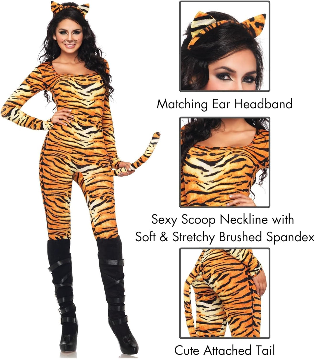 LEG AVENUE 83895 - Wild Tigress Kostüm Set, Grösse XS, orange/schwarz Grösse XS (EUR 32), Grösse XS