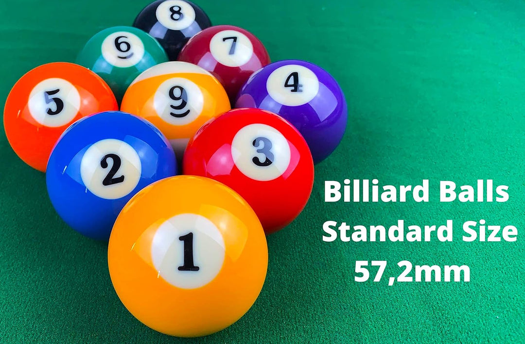 Professionelle Billardkugel-Box, Standardgrösse, komplettes Set mit amerikanischen Billardkugeln 16