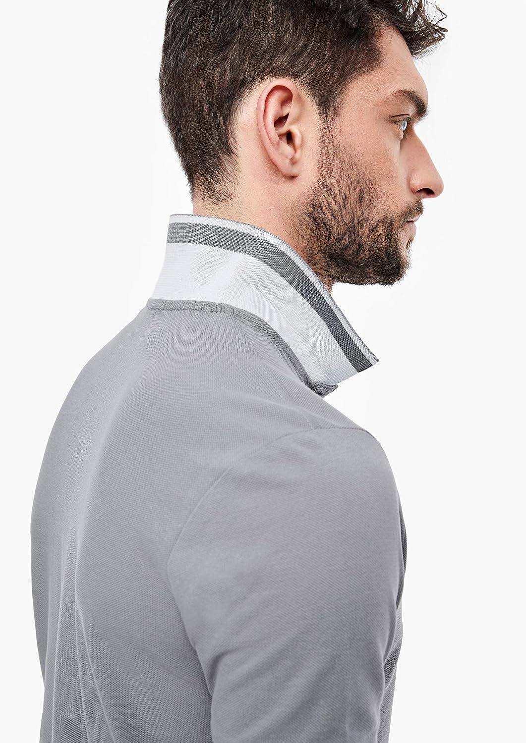 s.Oliver Herren Polohemd, Grau