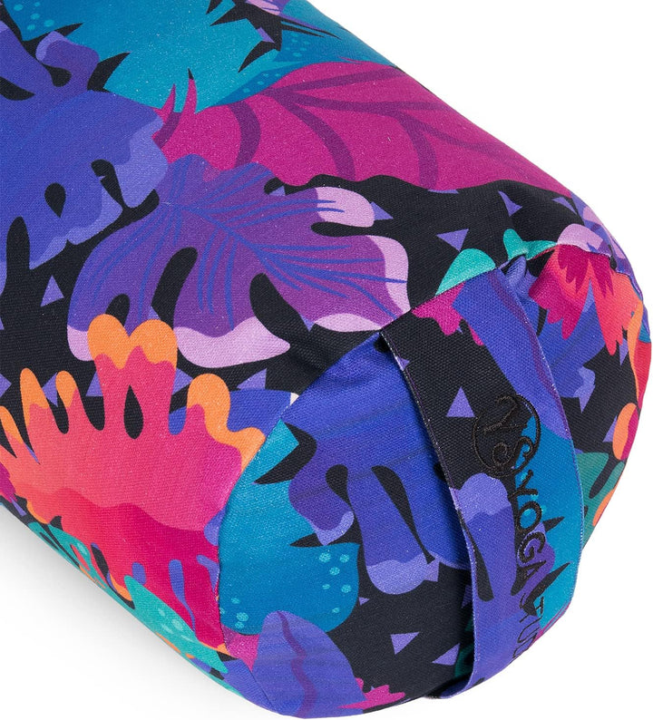 Yoga Studio Nackenrolle aus Bio-Buchweizen, 23 x 61 cm, Buchweizen, Yoga-Nackenrolle mit Tukan, leic