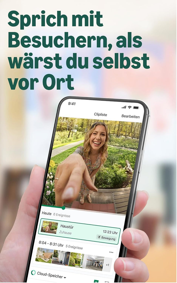 Blink Videotürklingel 2K+ (Batterie, neueste Gen.) | Kopf-bis-Fuss-Aufnahme | 2K | IP65 | Lange Batt