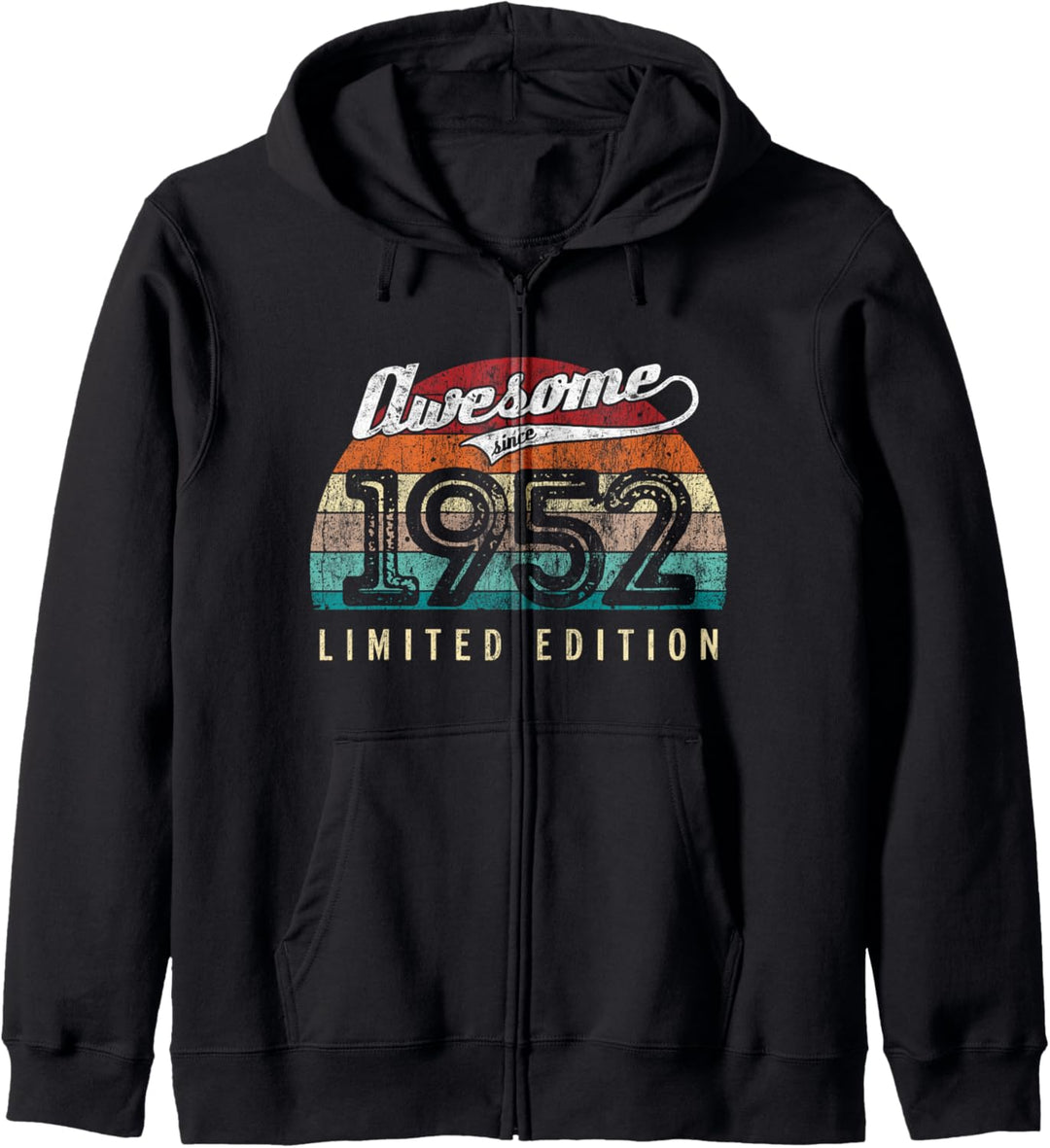 Retro Vintage 1952 Limited Edition 70. Geburtstag Kapuzenjacke