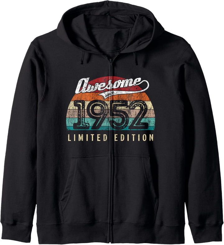 Retro Vintage 1952 Limited Edition 70. Geburtstag Kapuzenjacke