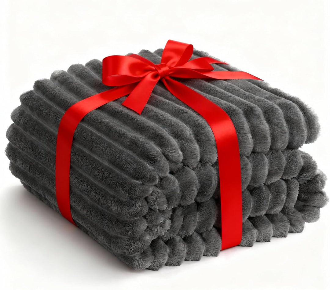 WAVVE Kuscheldecke Flauschig Decke - 150x200cm - Grau - Weiche Flanell Fleecedecke, Sofadecke & Couc
