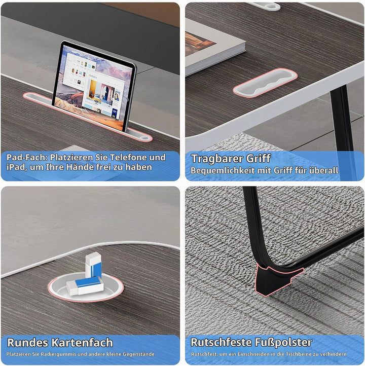Laptop Bett Tisch, Beinen, tragbarer Frühstückstisch zum Essen, Lesen, Schreiben auf dem Bett, Sofa,