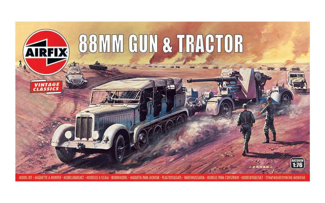 88mm Gun & Tractor Flakgeschütz und Fahrzeug Modellbausatz, Verschieden, 88mm Gun & Tractor