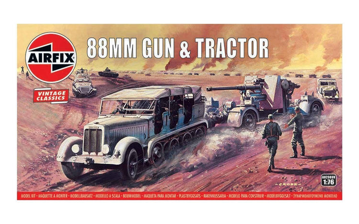 88mm Gun & Tractor Flakgeschütz und Fahrzeug Modellbausatz, Verschieden, 88mm Gun & Tractor