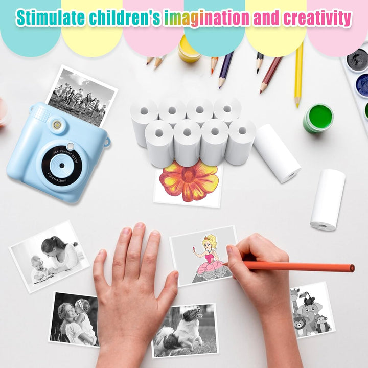 12 Rollen Druckpapier Thermopapier für Kinderkamera,Hikkon Sofortdruck Thermopapier Fotodruckerpapie