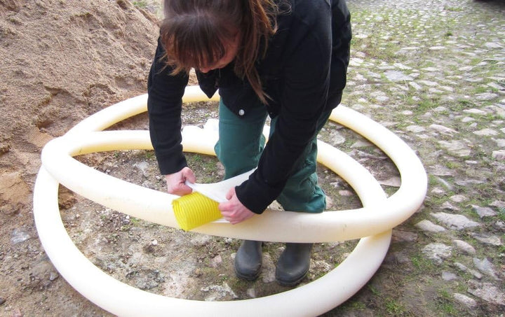 10m Drainagerohr DN50 gelb gelocht und 10m Filterschlauch F50 Profi-Set
