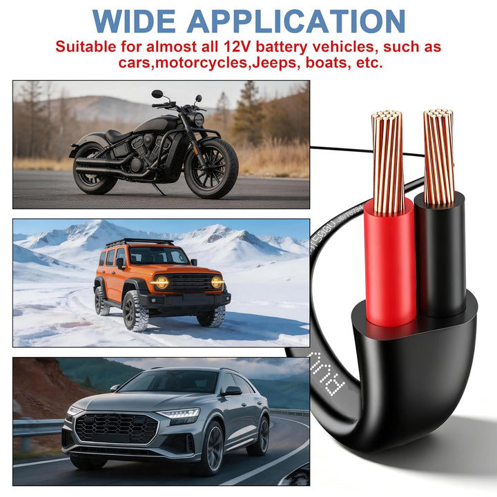 2 × 1,0 mm² Zweiadriges Doppelkabel 2 Core Automotive -Kabel 2 Leiter Kupfer -Elektrodraht 12 V 24 V