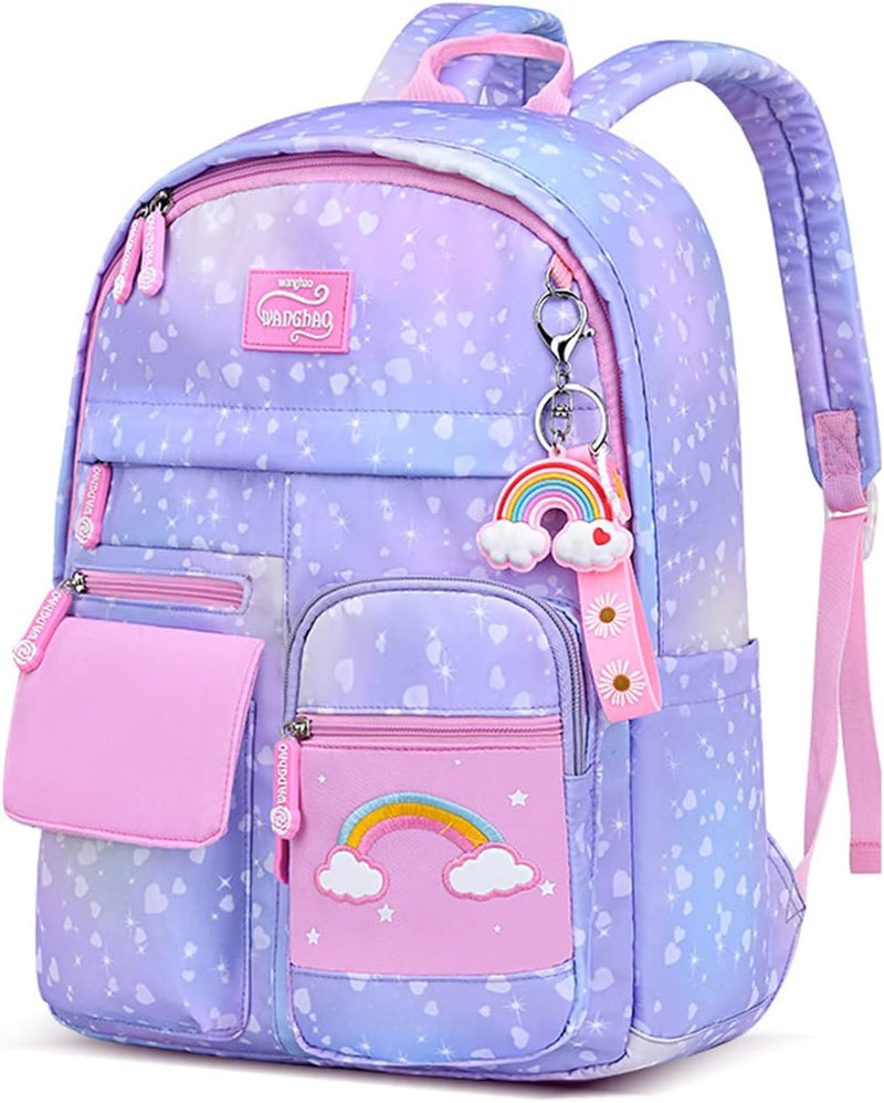 FANDARE Kinderrucksack Schulranzen Schultaschen Mädchen Schulrucksack Kinder Schultasche für 1-3 Kla