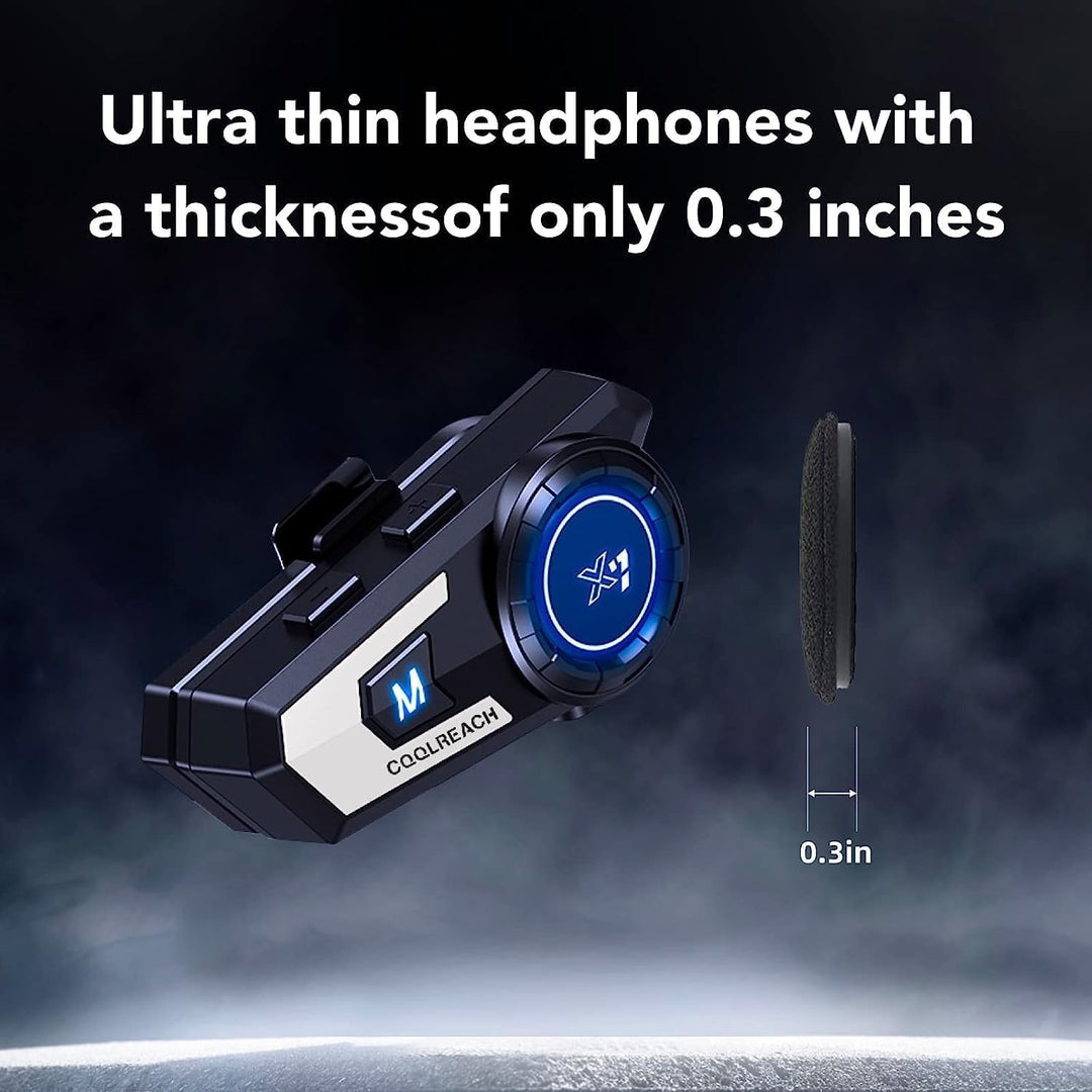 Motorradhelm Bluetooth Motorrad Helm Bluetooth Headset, Sking Kopfhörer Lautsprecher, CVC Geräuschun