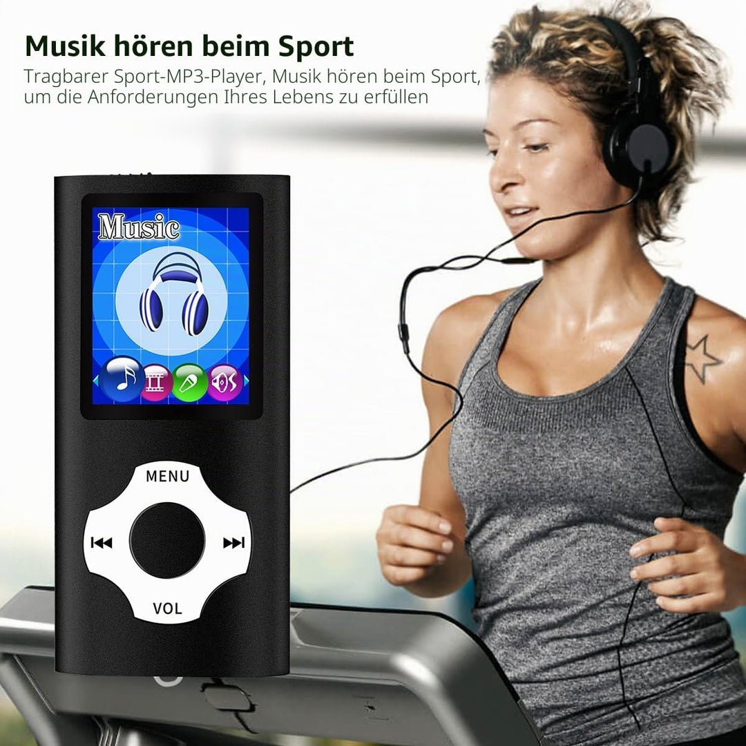Mymahdi MP3 / MP4 Portable Player, schwarz mit 1,8 Zoll LCD Bildschirm und memory card Kartensteckpl