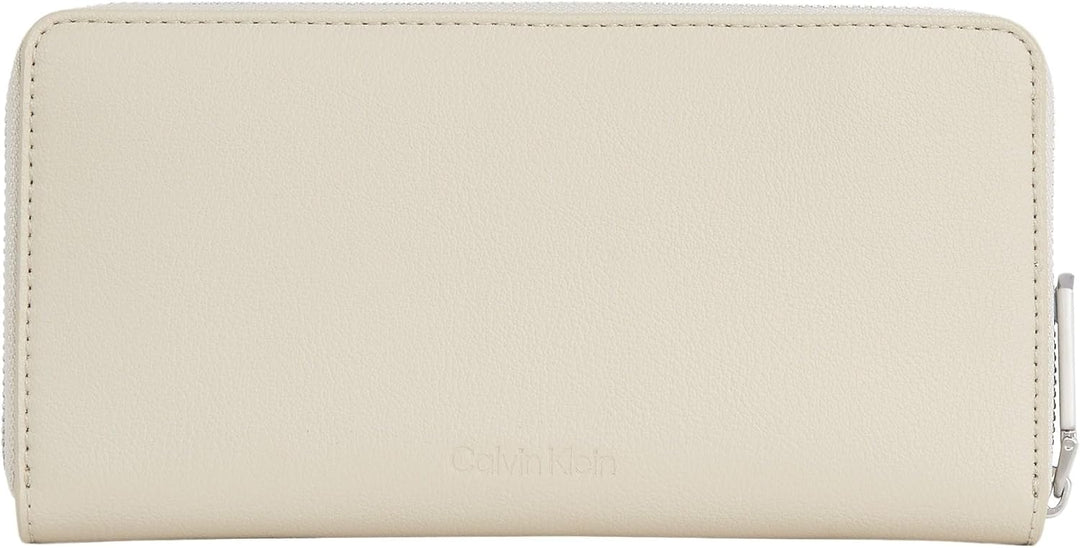 Calvin Klein RE-Lock Z/A Wallet LG PBl, Damen Geldbörsen, Stoney Beige,