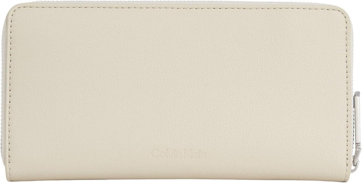 Calvin Klein RE-Lock Z/A Wallet LG PBl, Damen Geldbörsen, Stoney Beige,