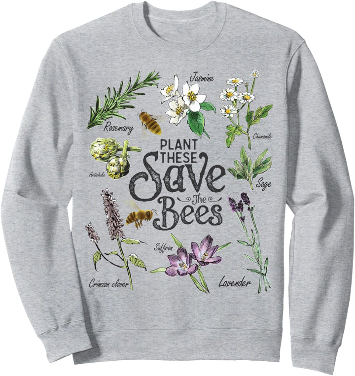 Plant These Save The Bees Geschenk Gelb Biene Sweatshirt
