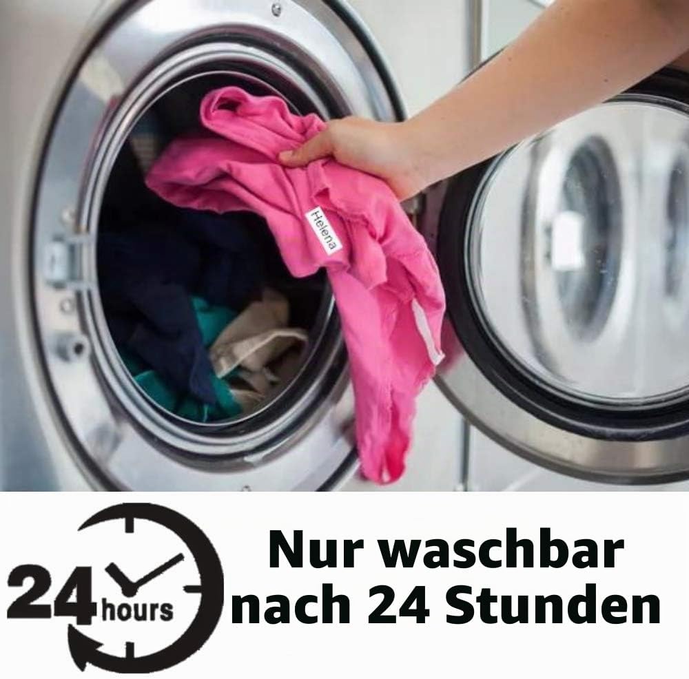 MarkField Kleideretiketten Aufbuegelbar Etiketten Kompatibel mit Dymo Letratag Etikettenband Textil