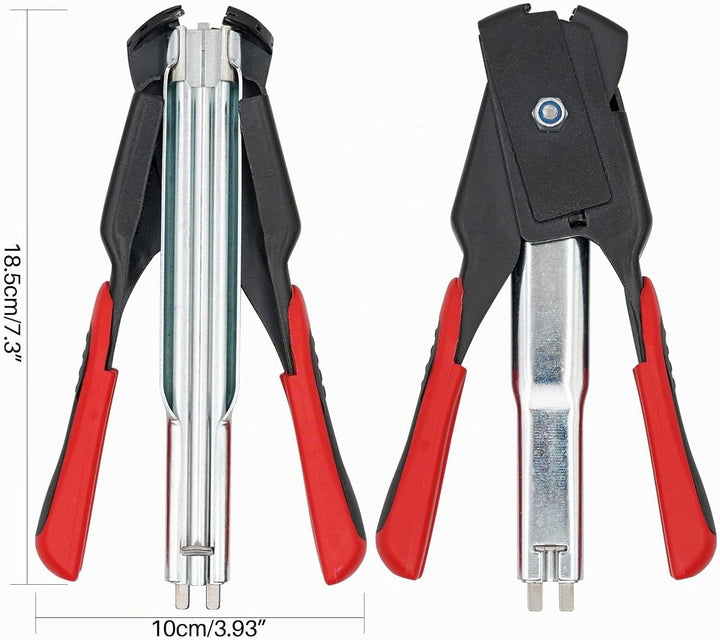 MOGOULUA Hog Ringzangen Set Haustierkäfig Zange mit 2500 Stück Zaunzange Ringe C-Typ Clip Automatisc