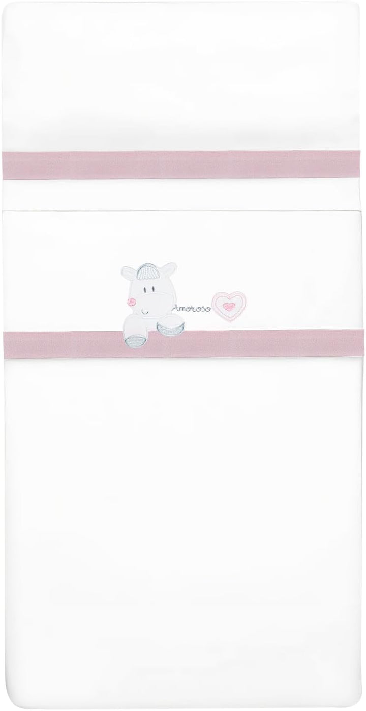 various - Bettwäsche-Set für Kinderbett, 60 x 120 cm, für Frühjahr und Herbst, aus 100 % Baumwolle,