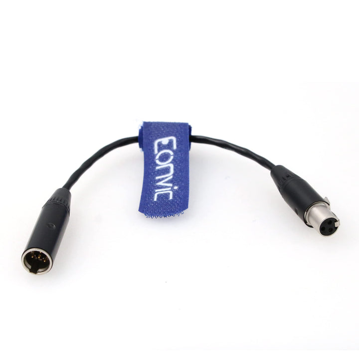 Eonvic TA3F Mini XLR 4Pin TA4M auf Mini 3Pin XLR TA3F Buchse Mikrofon Adapterkabel für AKG Bodypack