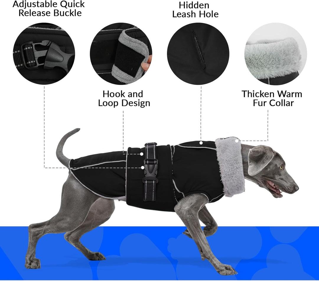 Hundejacke Mittelgrosse Hunde, Hundejacke Wasserdicht Hundemantel Fleece Hundepullover Mittelgrosse